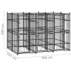 Outdoor Dog Kennel Steel 59.5 ft¬≤