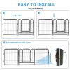 16 Panels Dog Playpen for outdoor,yard,camping,24"Height dog fence with 2 doors.