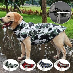 Winter windproof dog warm clothing; dog jacket; dog reflective clothes (colour: Red Graffiti, size: 6XL)