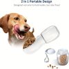 2 In 1 Dog Water Bottle, Leak Proof Portable Pet Water Bottle With Food Container, Outdoor Portable Water Dispenser For Dog, Puppy Supply For Walking,