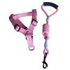 1 Set Pet Supplies Pet Chest and Back Cover Linen Plain Handle Round Rope Explosion-proof Punch Adjustable Traction Rope