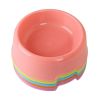 1Pc High Quality Solid Color Pet Bowls Candy-Colored Lightweight Plastic Single Bowl Small Dog Cat Pet Bowl Pet Feeding Supplies