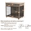 Dog Crate Furniture, Wooden Dog Crate End Table, 38.4 Inch Dog Kennel with 2 Drawers Storage, Heavy Duty Dog Crate, Decorative Pet Crate Dog Cage for