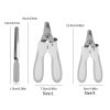 2Pcs/set Pet Grooming Tools Stainless Steel Nail Clippers Dogs Cats Nail Scissor Nail Cutter Puppy Kitten Grooming Nail Grinder